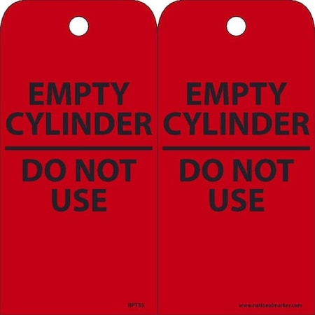 NMC TAGS, EMPTY CYLINDER DO NOT RPT35